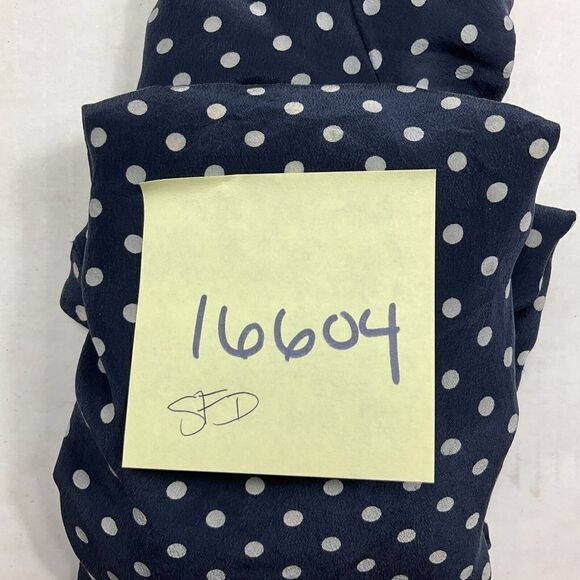 Rachel Mara Womens Silk Blouse Polka Dot Button Mandarin Collar Popover Shirt XS - Picture 10 of 10